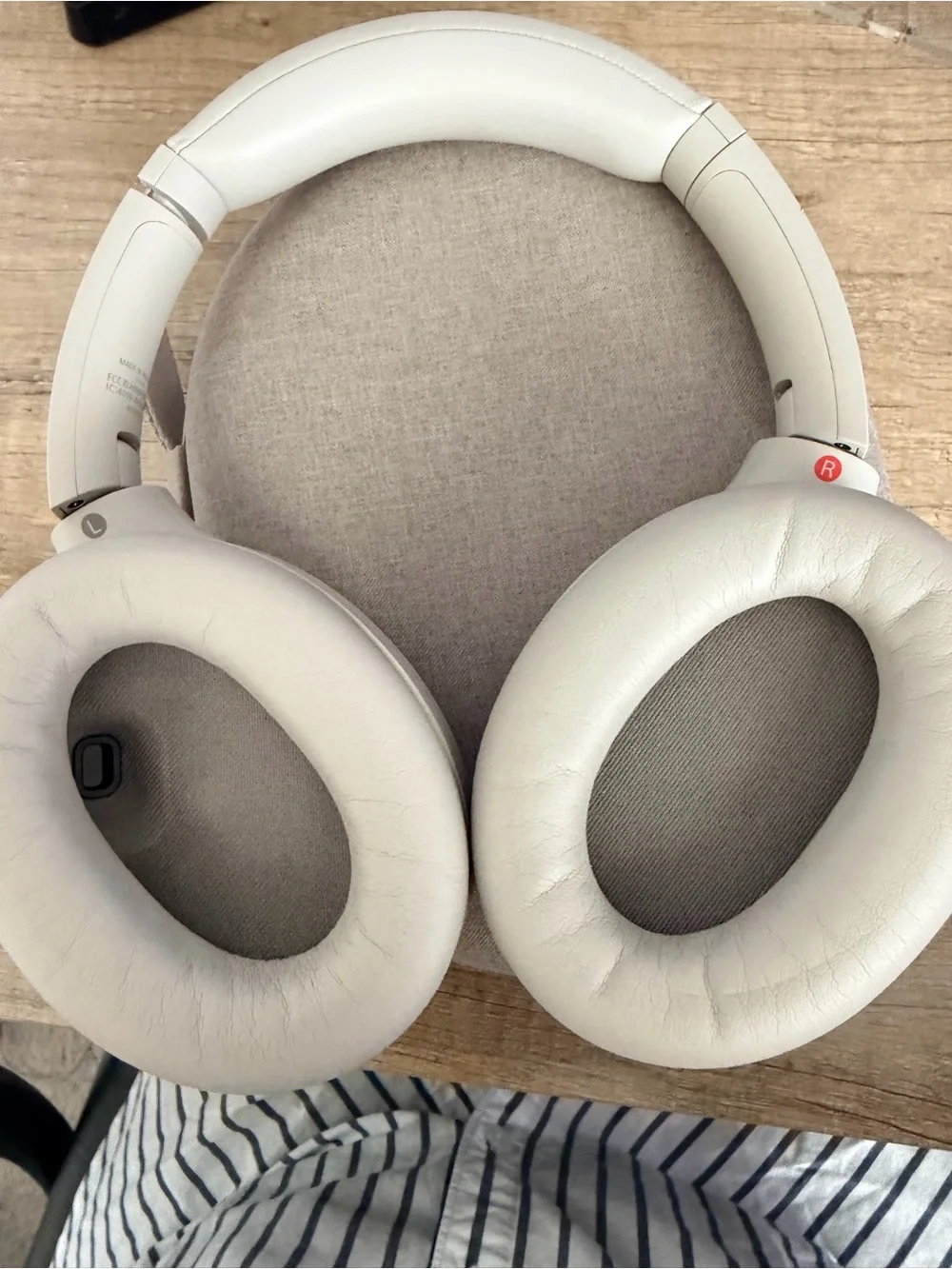 Sony WH-1000XM4 Wireless Over-Ear Headphones - Cream with Gold Logo